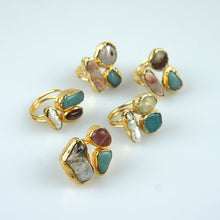 Load image into Gallery viewer, Perla Trio Ring, Blue
