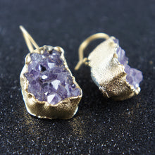Load image into Gallery viewer, Agata  Amethyst Earrings

