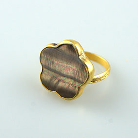 Labradorite Flower Ring