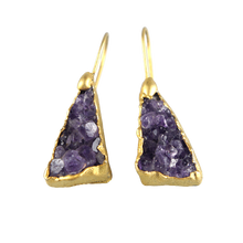 Load image into Gallery viewer, Agata  Amethyst Earrings
