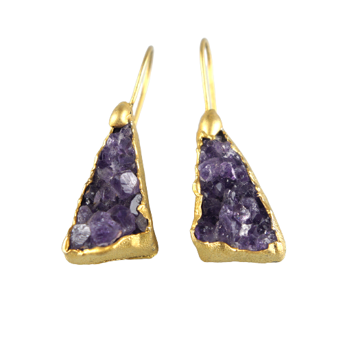 Agata  Amethyst Earrings
