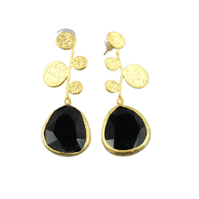 Load image into Gallery viewer, Seville Black Blossom Earrings
