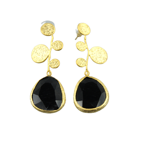 Seville Black Blossom Earrings