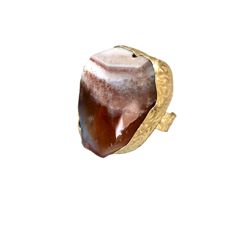 Brown Jasper Cocktail Ring XL