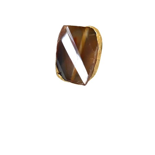 Amber Cat's Eye Cocktail Ring XL