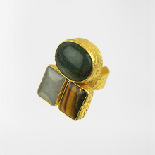 Load image into Gallery viewer, Trio Cocktail ring GREY Mix
