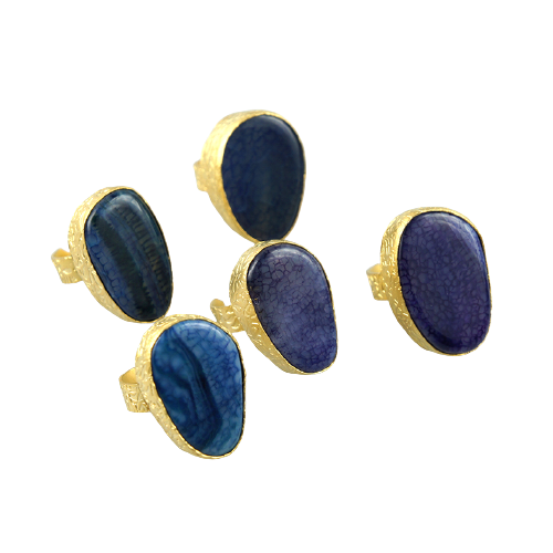 Blue Gemstone Cocktail Ring XL