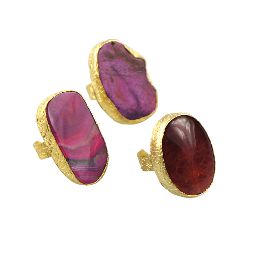 Magenta Gemstone Cocktail Ring XL