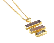 Load image into Gallery viewer, Purple Jade Triple Pendant
