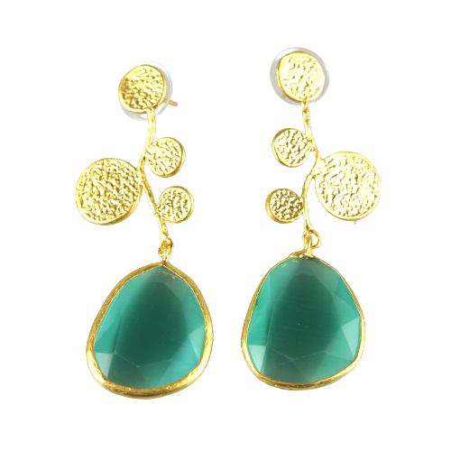 Seville Acqua Green Blossom Earrings