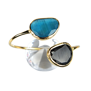 Charcoal & Blue Seville  Bracelet