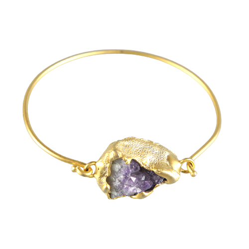 Agata Single Stone Amethyst Bracelet